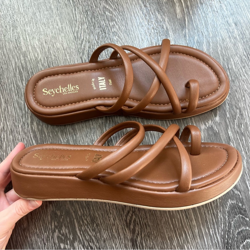 Seychelles Rule The World Sandal in Tan, Size 8